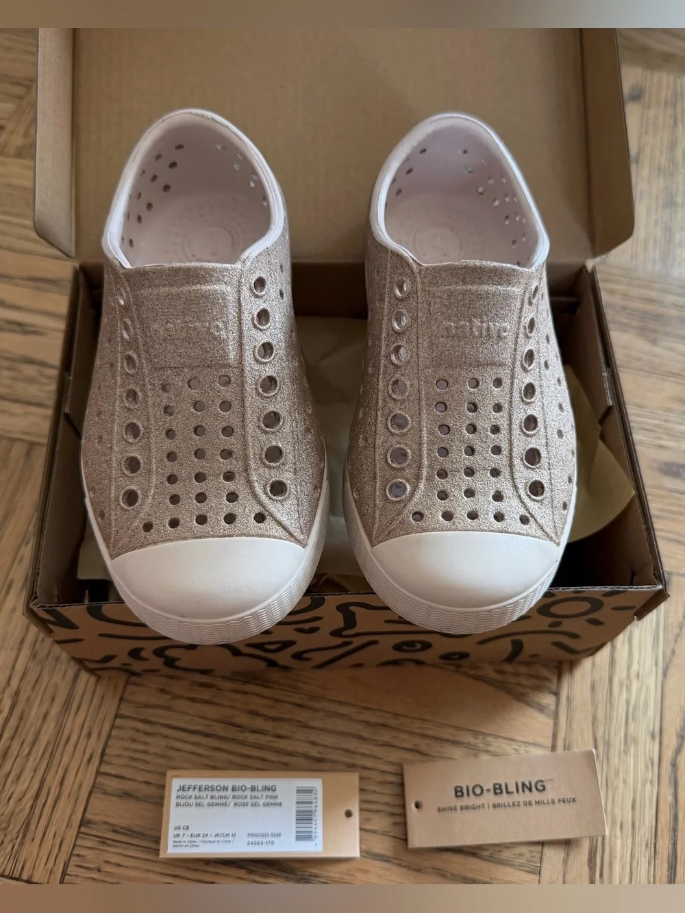 Native Shoes Kids Jefferson Bling Size 8
